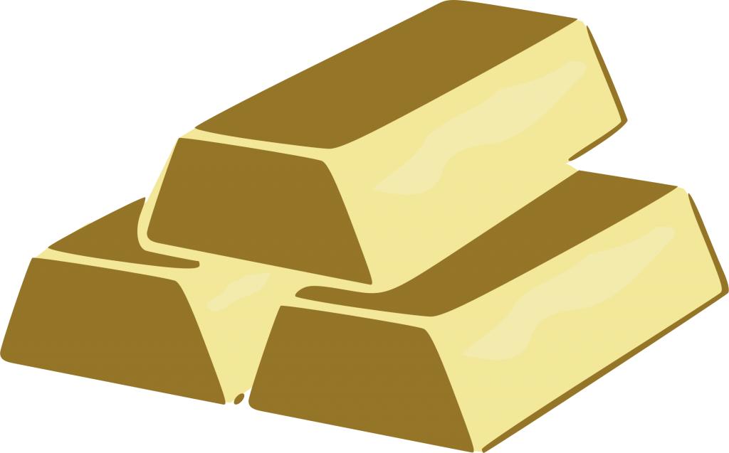 Gold Bricks Free Png Image1 - Clip Art Gold Bricks (1024x637)