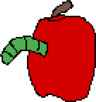 Worm In Apple - Apple (600x600)