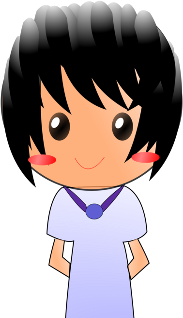 Cartoon Psychology Shyness Free Png Free Download - Cabelos Pretos Desenho Png (530x750)