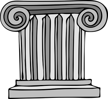 Greece Clipart Greek Background - Roman Columns Clip Art (372x340)