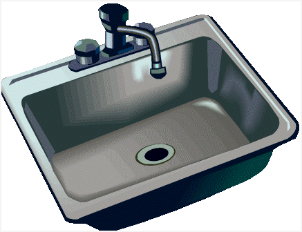 Clipart Huge - Kitchen Sink Clipart (437x336)
