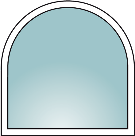Arched Frames - Arch Window Clipart (448x452)
