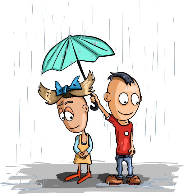 Children Under The Rain - Child (650x650)