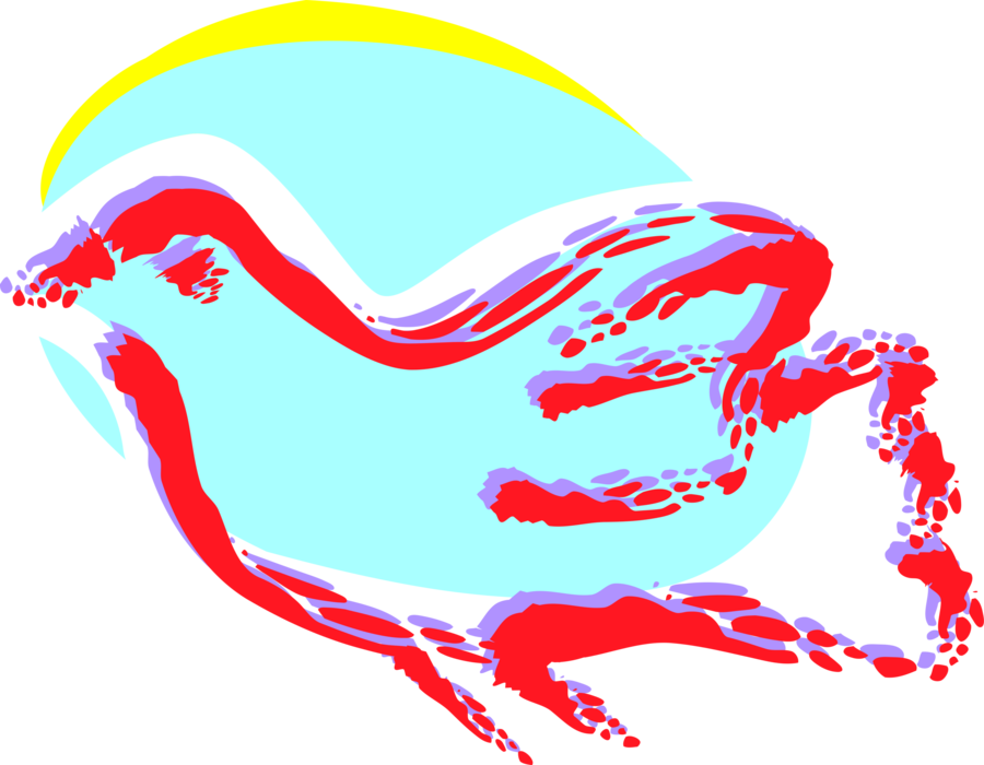 Vector Illustration Of Dove Of Peace Bird Secular Symbol - Vector Illustration Of Dove Of Peace Bird Secular Symbol (900x700)