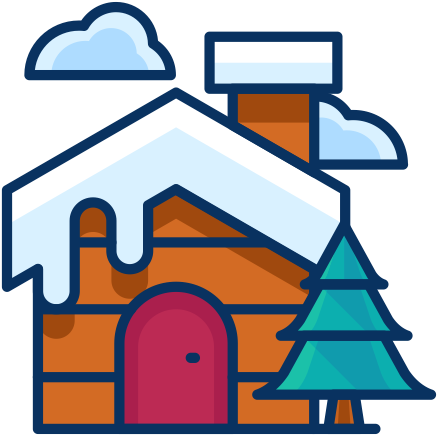 Resort Clipart Winter - Snow On A House Icon Transparent (512x512)