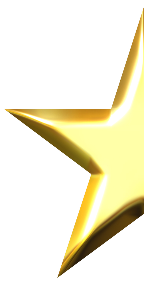 Png Star Clipart Clip Art - Golden Star Png (1000x1000)