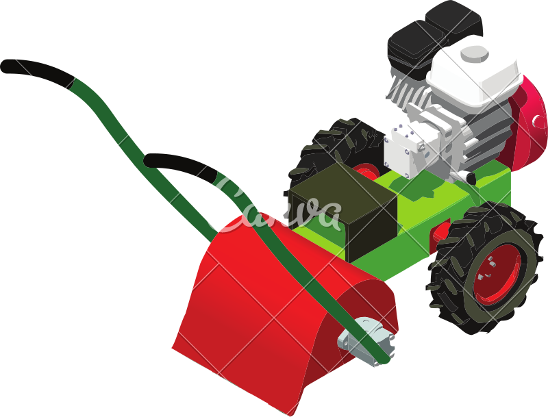 Isometric Tiller Farmer Symbol Icon Vector Set - Icon (800x609)