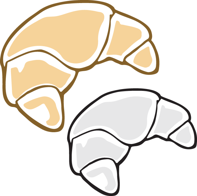 621 Croissant - Clipart Croissant (648x645)
