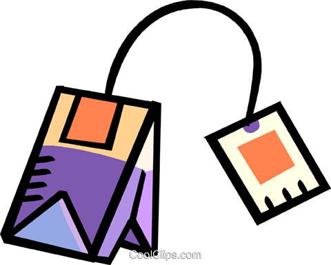 Tea Bag Royalty Free Vector Clip Art Illustration - Baby Tea Party (480x385)