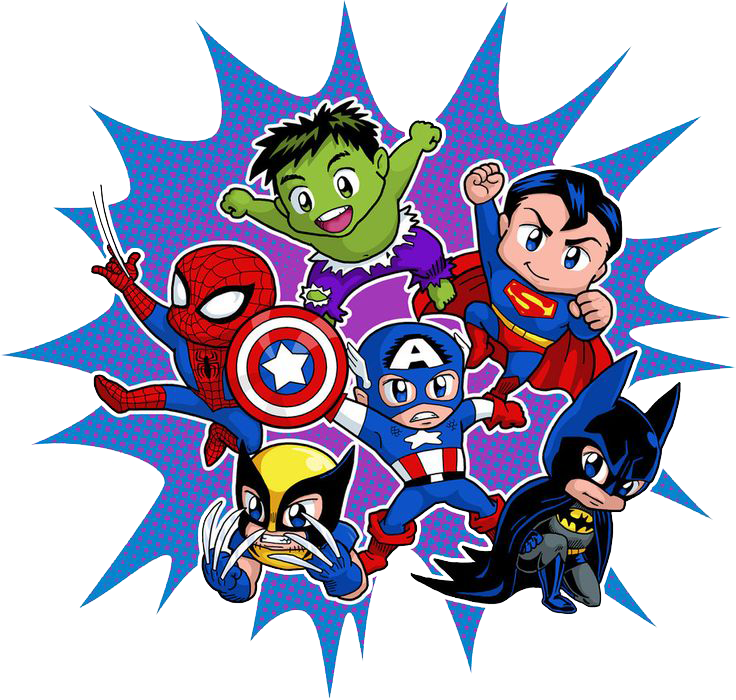 Superman Clipart Marvel Superhero - Super Heroes Marvel Bebes (736x700)