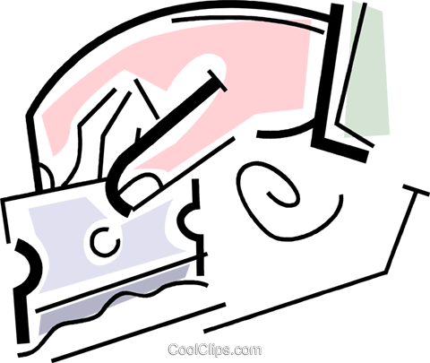 Razor Blade Royalty Free Vector Clip Art Illustration - Razor Blade Royalty Free Vector Clip Art Illustration (480x405)