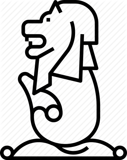 Free Download Singapore Sea Lion Drawing Clipart Lion - Singapore Sea Lion Drawing (408x512)