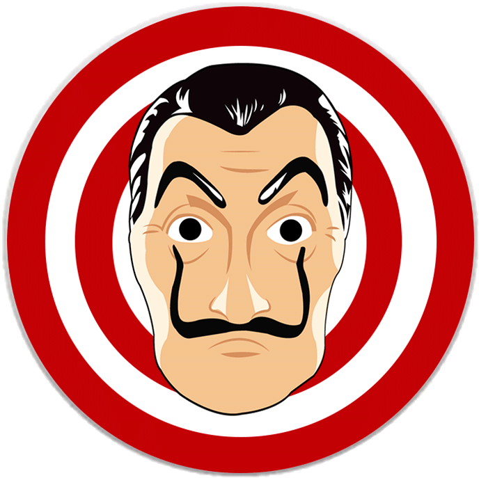 Mascara Do Dali - La Casa Papel Png (1000x1000)