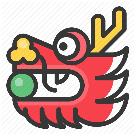 Chinese New Year Icon Dragon Lion Clipart Chinese Dragon - Chinese Dragon Head Cartoon (512x512)