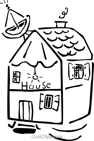 Casa / Casa Livre De Direitos Vetores Clip Art Ilustração - Casa / Casa Livre De Direitos Vetores Clip Art Ilustração (320x480)