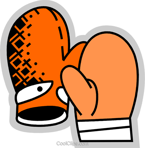 Mittens - Fäustlinge Clipart (473x480)