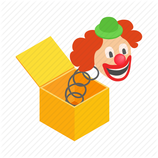 Clown Clipart Surprised - Clown Out Of The Box (512x512)