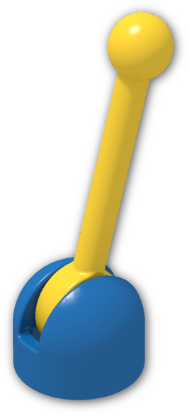 Hinge Control Stick And Base Bright Yellow - Musical Instrument (800x600)