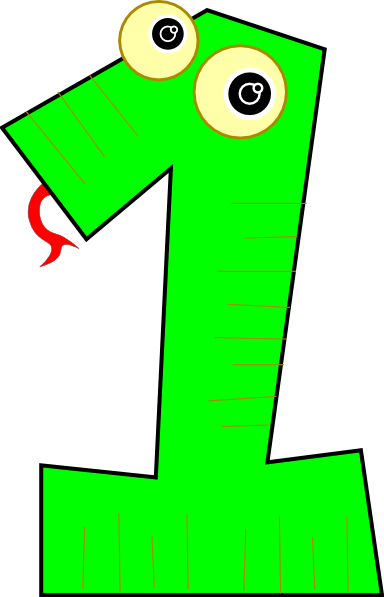 This Free Clip Arts Design Of Number One Green - This Free Clip Arts Design Of Number One Green (384x597)