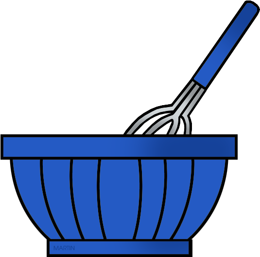 Blue Mixing Bowl - Mix Clipart (631x554)