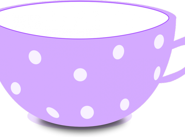 Drawn Tea Cup Clip Art - Purple Teacup Clipart (640x480)