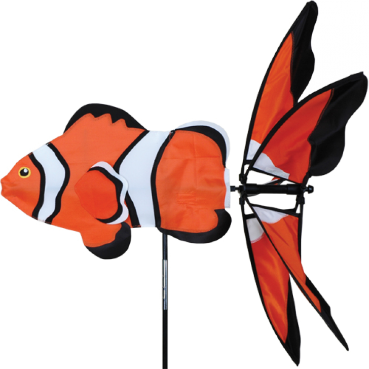 Clown Fish Spinner - Aquatic Life Wind Spinner - Small Clown Fish (728x728)