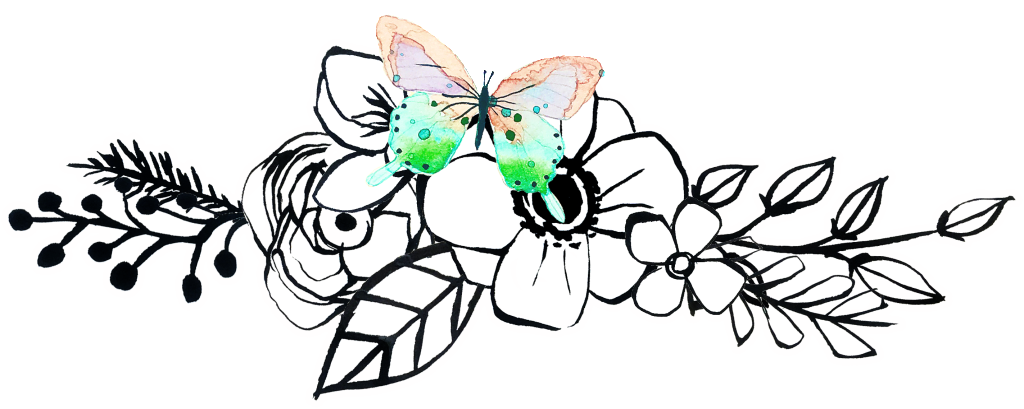 Pink Green Butterfly Transparent Flower Decoration - Green (1024x409)