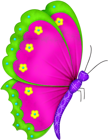 ‿✿⁀butterflies‿✿⁀ Cartoon Butterfly, Butterfly Clip - Pink Flying Butterfly Clipart (464x580)
