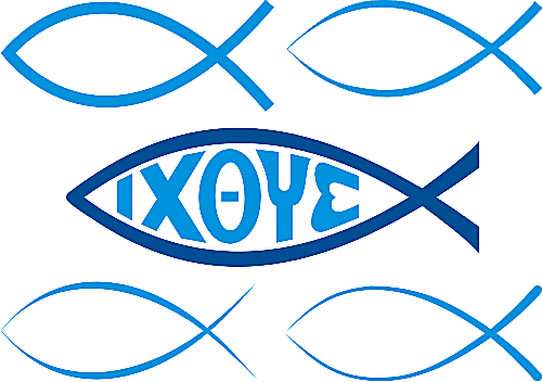 Symbols An Illustrated Glossary - Christian Fish Or Ichthys (500x352)