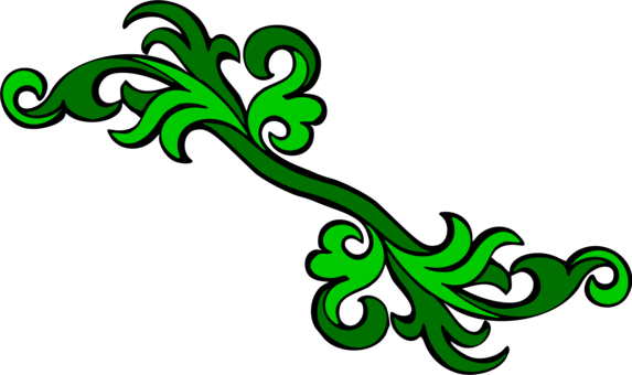 Ornament Symmetry Leaf Line Art Cartoon - Clip Art (573x340)