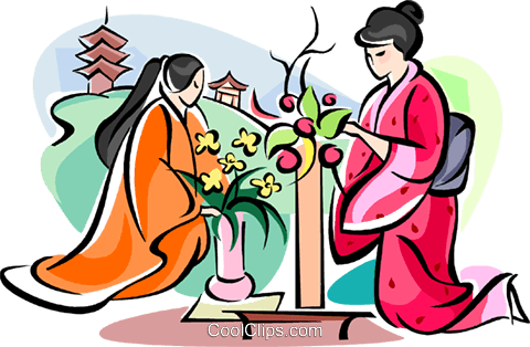 Ikebana The Way Of The Flower Royalty Free Vector Clip - Floral Arrangements Clipart Png (480x314)