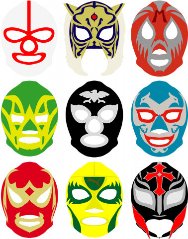 マスクマン9 Masked Man, Makeup Class, Theatrical Makeup, - マスクマン プロレス (480x480)