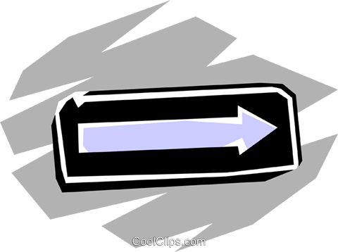 One Way Sign Royalty Free Vector Clip Art Illustration - Illustration (480x358)