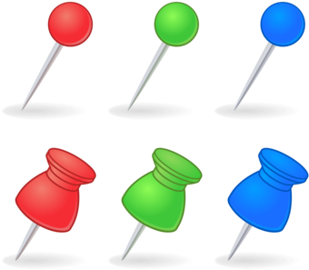 Drawing Pin Bulletin Board Computer Icons Hand-sewing - Pins Clipart (387x340)