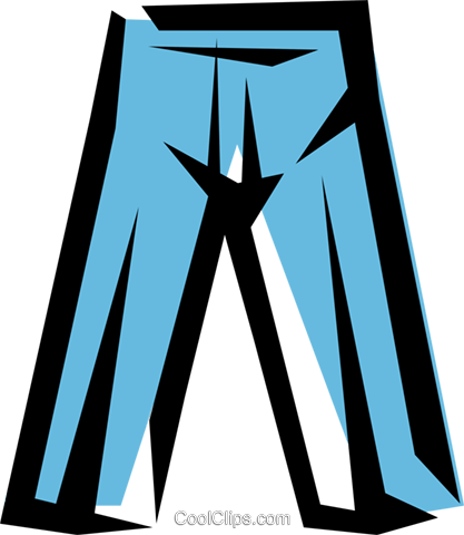Pants Royalty Free Vector Clip Art Illustration - Illustration (417x480)