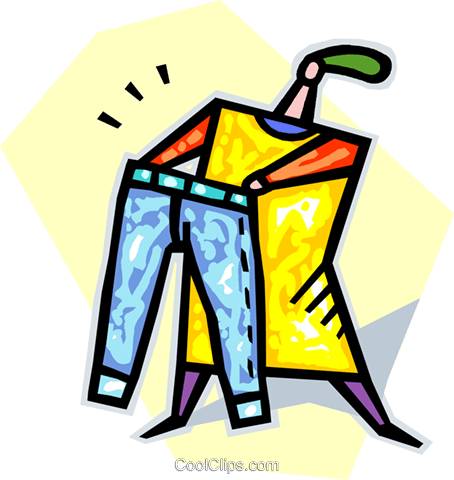 Person Looking At A Pair Of Pants Royalty Free Vector - Person Looking At A Pair Of Pants Royalty Free Vector (454x480)