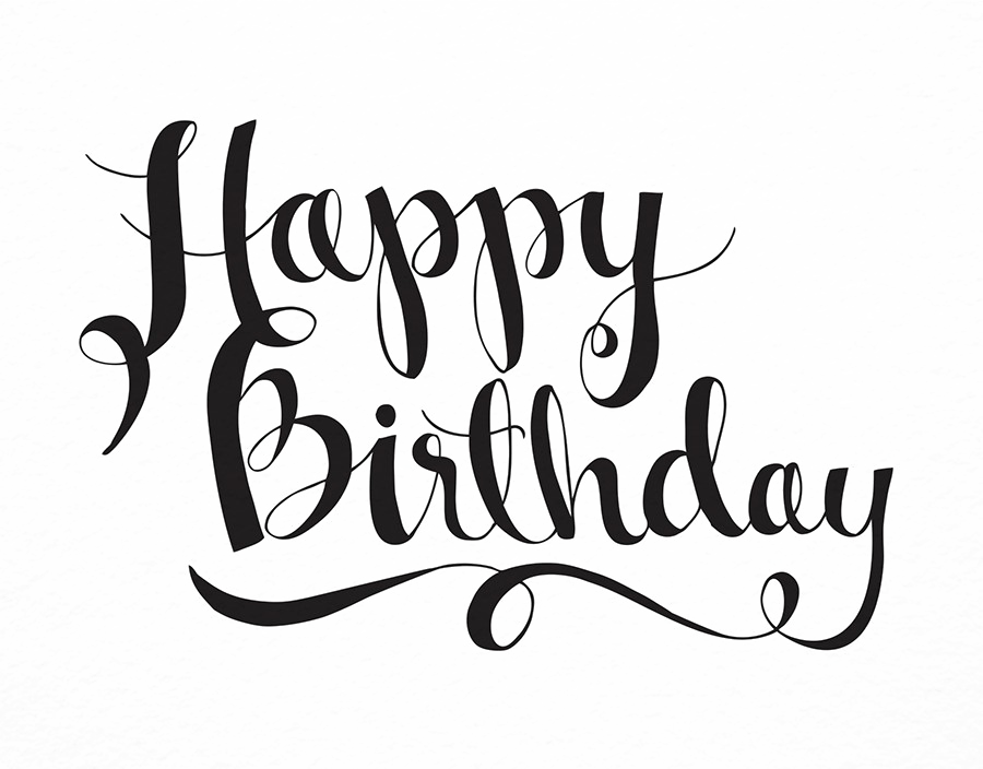 Happy Birthday Letter Png Free Download Png Arts Happy - Happy Birthday Black Png (900x704)