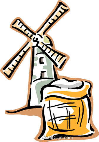 Windmill Royalty Free Vector Clip Art Illustration - Windmill Royalty Free Vector Clip Art Illustration (336x480)