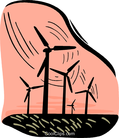 Hydro Electrical Industry, Windmills Royalty Free Vector - Hydro Electrical Industry, Windmills Royalty Free Vector (415x480)