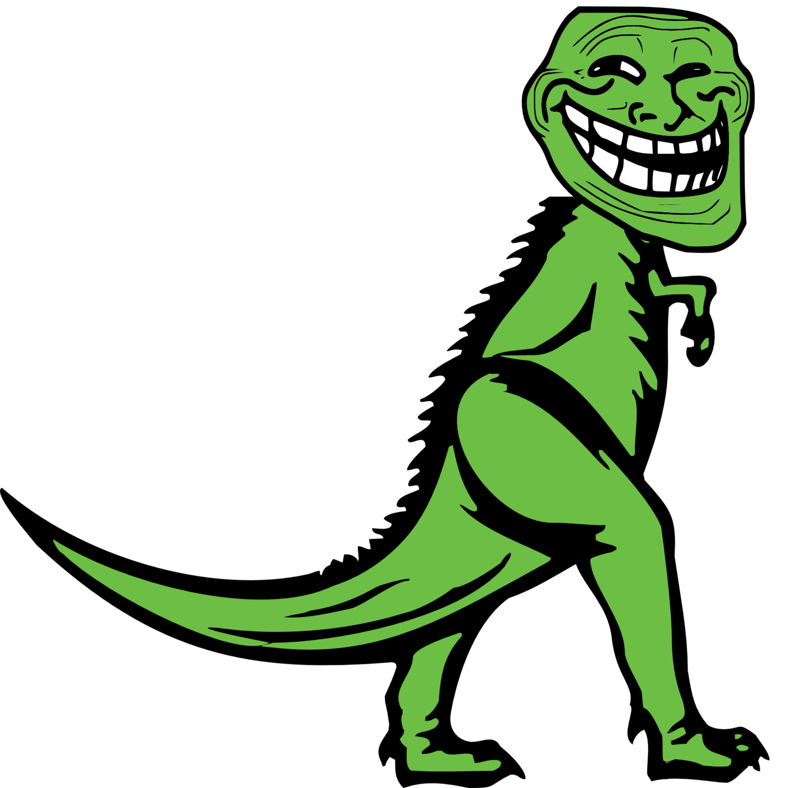 Initial Troll Offering Fires Back At Wall Street With - Troll Face T Rex (1600x1600)