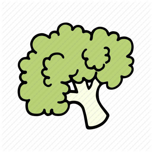 Clip Art Black And White Download Broccoli Clipart - Food (512x512)