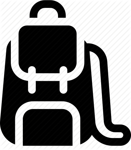 Hostel Facilities Set By Graphic Free Library - Backpack (447x512)