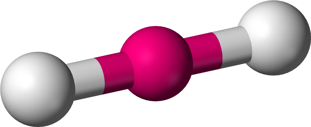 Een Lineaire Binding Ontstaat Bij 2 Bindende Elektronenparen - Linear Molecular Shape (1100x508)