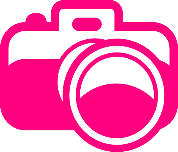 Photo Camera Clipart Pink - Pink Camera Clipart (600x513)