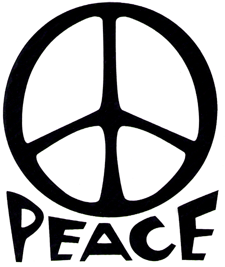 Words Transparent Peace Clipart Download - Peace Sign Cut Out (450x535)