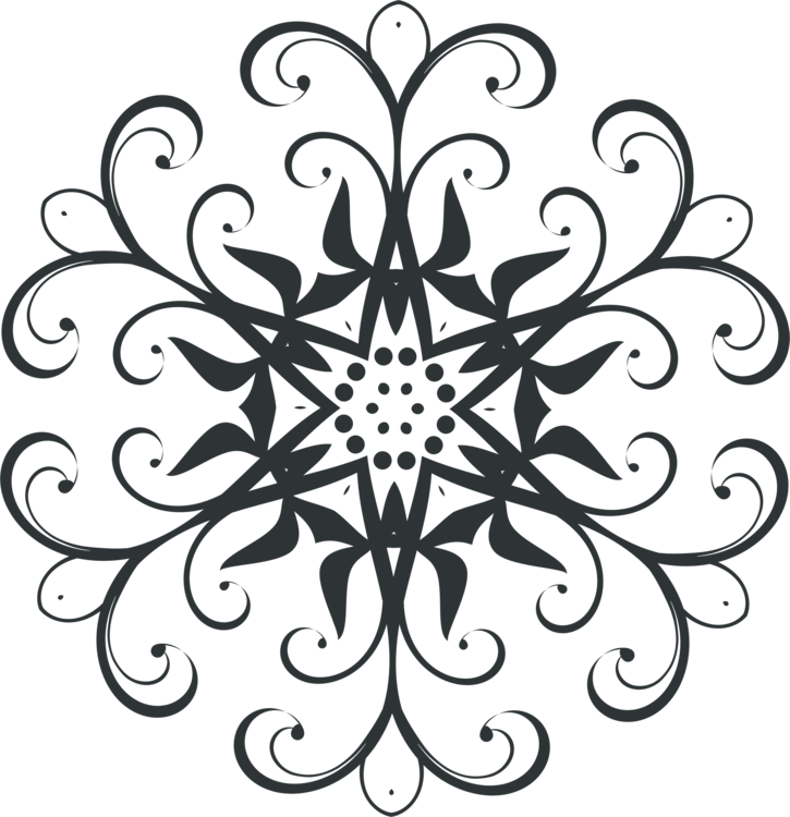 Line Art Floral Design Silhouette Decorative Arts Drawing - Art (725x750)