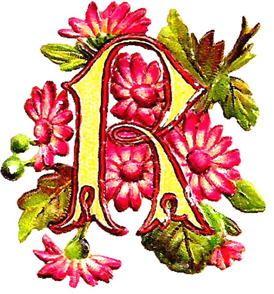Vintage Drop Cap Digital Letter R Decorative Download - Drop Cap Decorative (1000x1070)