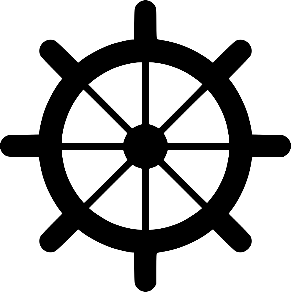 Png File - Steering Wheel Ship Blue (980x982)