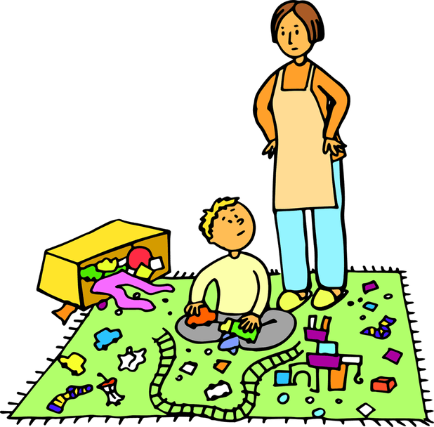Dust Clipart Messy Room - Messy Room Clipart (618x608)