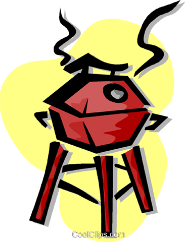 Barbecue Royalty Free Vector Clip Art Illustration - Cartoon (366x480)